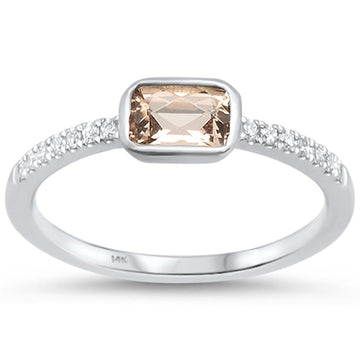Sonara Fine Jewelry Rings Chic Morganite and Diamond Ring 14K Gold